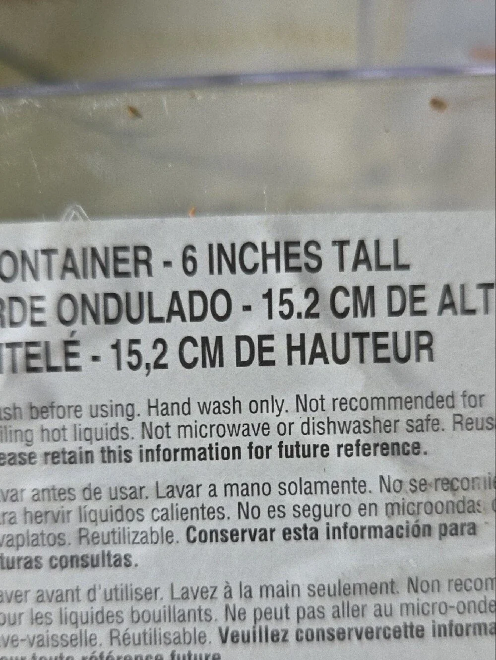 Source Unknown clear plastic